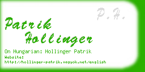 patrik hollinger business card